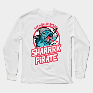 Stealing Hearts Shark Pirate Long Sleeve T-Shirt